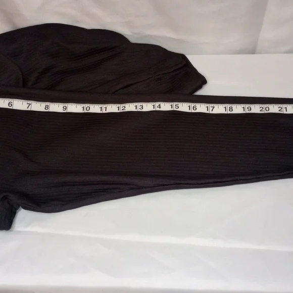 Haggard Men's Golf Shirt Black Long Sleeve Pullover 3/4 Zip Striped Texture L - Picture 6 of 11